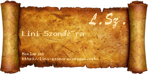 Lini Szonóra névjegykártya